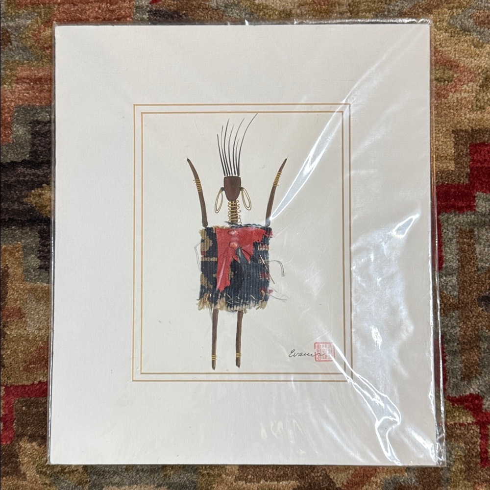 SHELLEY RAPP EVANS SPIRIT KEEPERS MATTED MIXED MEDIA ART SEALED 2004 ORIGINALS - Picture 7 of 13
